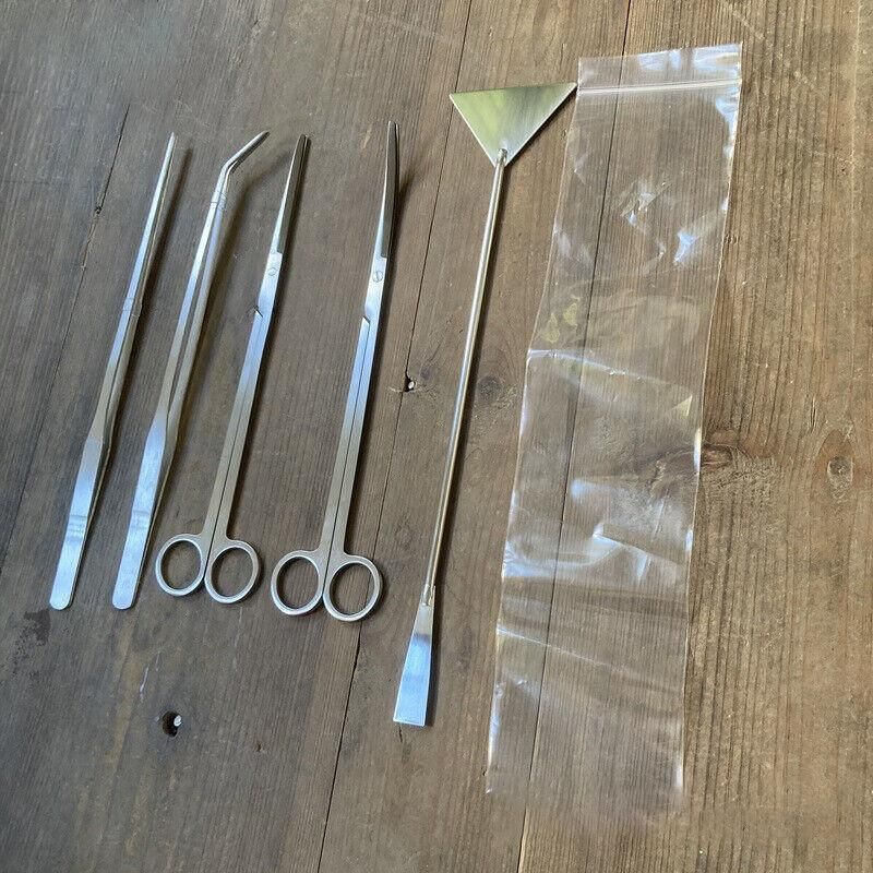 Stainless Steel Aquarium Tool Set Tweezers Scissors Spatula Kit 4 5 6PCS - 6PCS Tool + Bag V528-AQUARIUMTOOL-6PCSTOOL-BAG-917692