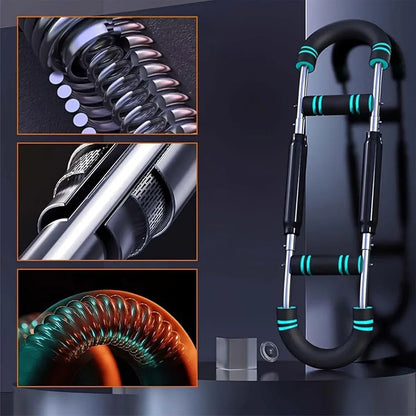 Multi Functional U Shaped Arm Strength Trainer Adjustable Home Exercise Device V528-ARM-BLACK-BLUE-405053