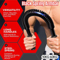 Spring Arm Power Rod Grip Puller Home Fitness Equipment for Strength Training - 60KG V528-ARM-STRENGTHENER-BLACK-60-931346