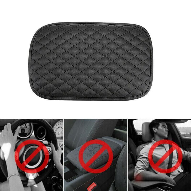 Car Armrest Accessories Cushion Cover Center Console Box Pad Protector Universal V528-ARMREST-BLACK-66195