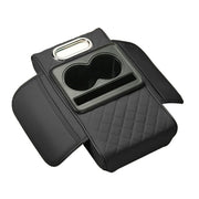 Car Armrest Pad Central Console Storage Box Lift Cushion Rest Support Organizer - Black Red V528-ARMREST-BOX-BLACK-RED-645587