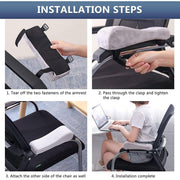 2PCS Elbow Arm Rest Cushion Chair Armrest Pads Memory Foam Office Support Pillow - Grey V528-ARMRESTPAD-2PCS-GREY-584758