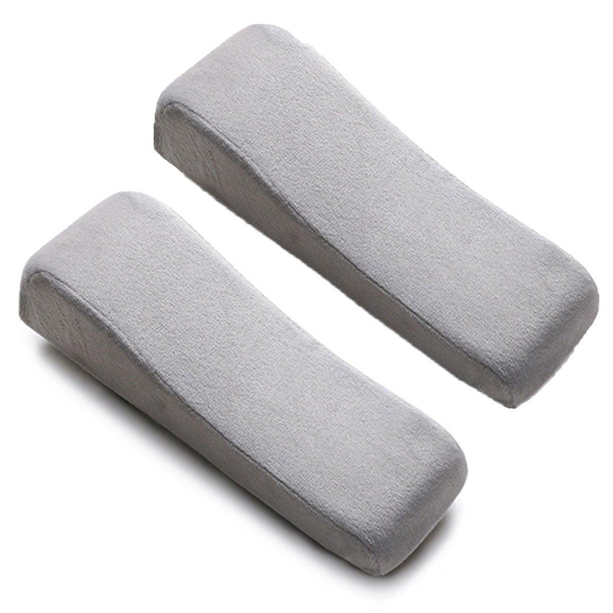 2PCS Elbow Arm Rest Cushion Chair Armrest Pads Memory Foam Office Support Pillow - Grey V528-ARMRESTPAD-2PCS-GREY-584758