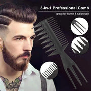 3 in 1 Hair Comb Styling Tool for Salon and Home Use Professional Quality V528-ART-COMB-BLACK-1PC-677248