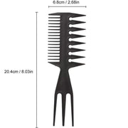 3 in 1 Hair Comb Styling Tool for Salon and Home Use Professional Quality V528-ART-COMB-BLACK-1PC-677248