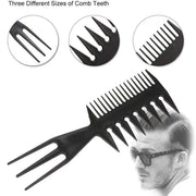 3 in 1 Hair Comb Styling Tool for Salon and Home Use Professional Quality V528-ART-COMB-BLACK-1PC-677248