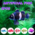 2PCS Artificial Betta Fish Aquarium Decorations Silicone Floating Moving Fish - Sky Blue Goldfish V528-ARTIFICIAL-FISH-BLUE-2PCS-928151