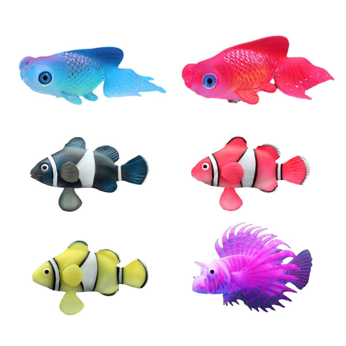 2PCS Artificial Betta Fish Aquarium Decorations Silicone Floating Moving Fish - Sky Blue Goldfish V528-ARTIFICIAL-FISH-BLUE-2PCS-928151