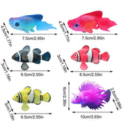 2PCS Artificial Betta Fish Aquarium Decorations Silicone Floating Moving Fish - Sky Blue Goldfish V528-ARTIFICIAL-FISH-BLUE-2PCS-928151