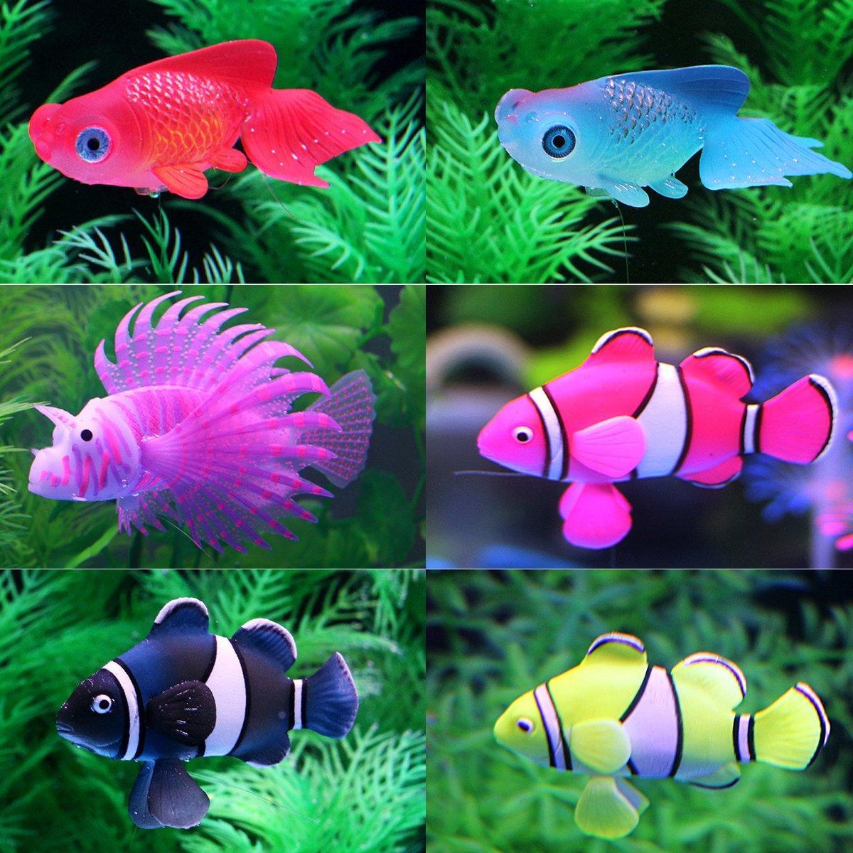 2PCS Artificial Betta Fish Aquarium Decorations Silicone Floating Moving Fish - Sky Blue Goldfish V528-ARTIFICIAL-FISH-BLUE-2PCS-928151
