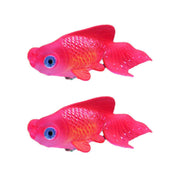 2PCS Artificial Betta Fish Aquarium Decorations Silicone Floating Moving Fish - Sky Blue Goldfish V528-ARTIFICIAL-FISH-BLUE-2PCS-928151