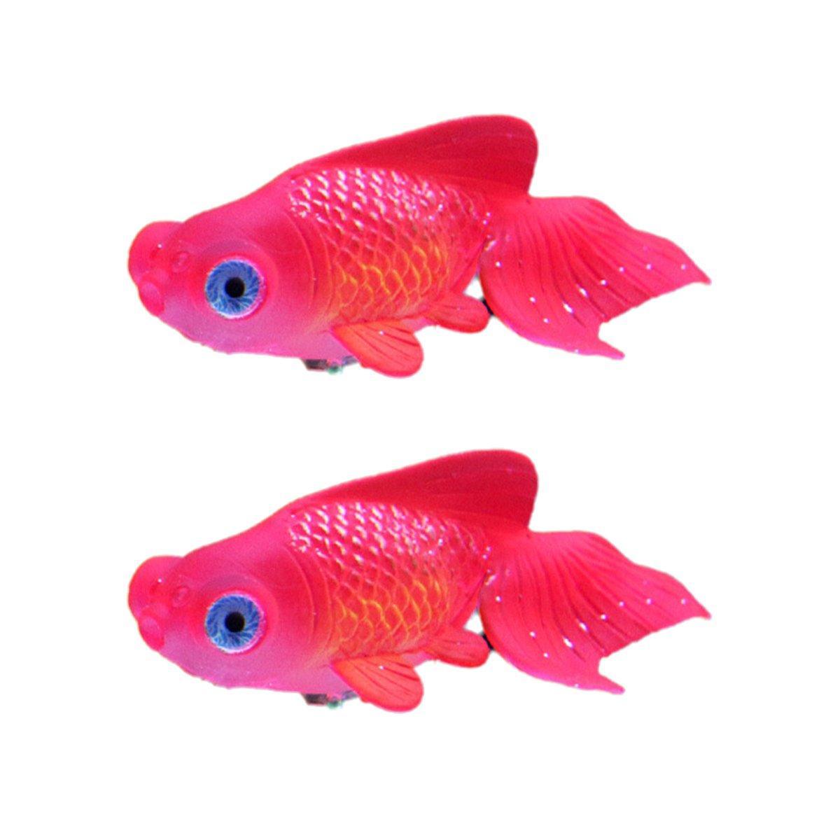 2PCS Artificial Betta Fish Aquarium Decorations Silicone Floating Moving Fish - Sky Blue Goldfish V528-ARTIFICIAL-FISH-BLUE-2PCS-928151