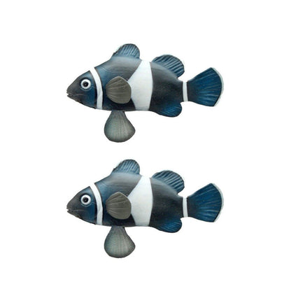 2PCS Artificial Betta Fish Aquarium Decorations Silicone Floating Moving Fish - Sky Blue Goldfish V528-ARTIFICIAL-FISH-BLUE-2PCS-928151