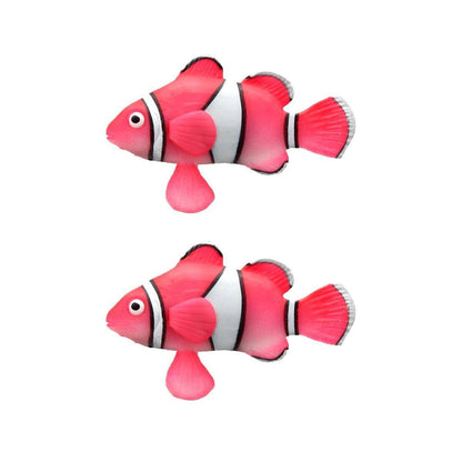 2PCS Artificial Betta Fish Aquarium Decorations Silicone Floating Moving Fish - Sky Blue Goldfish V528-ARTIFICIAL-FISH-BLUE-2PCS-928151