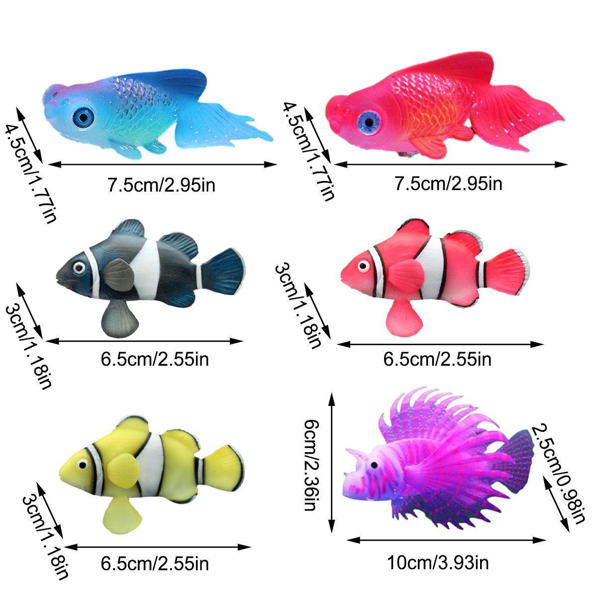 2PCS Artificial Betta Fish Aquarium Decorations Silicone Floating Moving Fish - Purple Lionfish V528-ARTIFICIAL-FISH-PURPLE-2PCS-348635