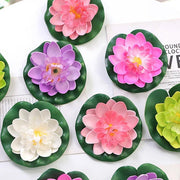 9pcs Simulation Lotus Flowers Leaves Water Lily Pond Fish Tank Decoration V528-ARTIFICIAL-LOTUS-9PCS-787522