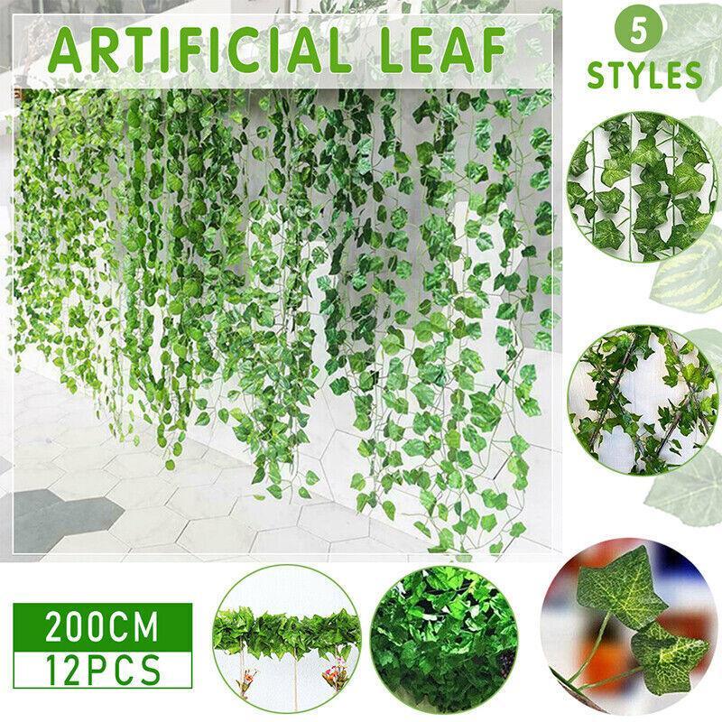 12 X 2M Artificial Ivy Vine Fake Foliage Flower Hanging Leaf Garland Plant Party - Sweet Potato Leaves V528-ARTIFICIAL-SWEETPOTATO-943244