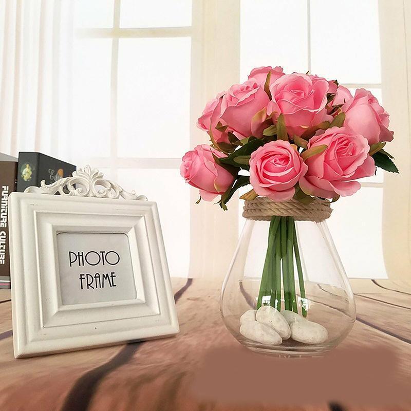 12 Heads Silk Rose Artificial Flowers Fake Bouquet - modena V528-ARTIFICIALFLOWERS-MODENA-131612