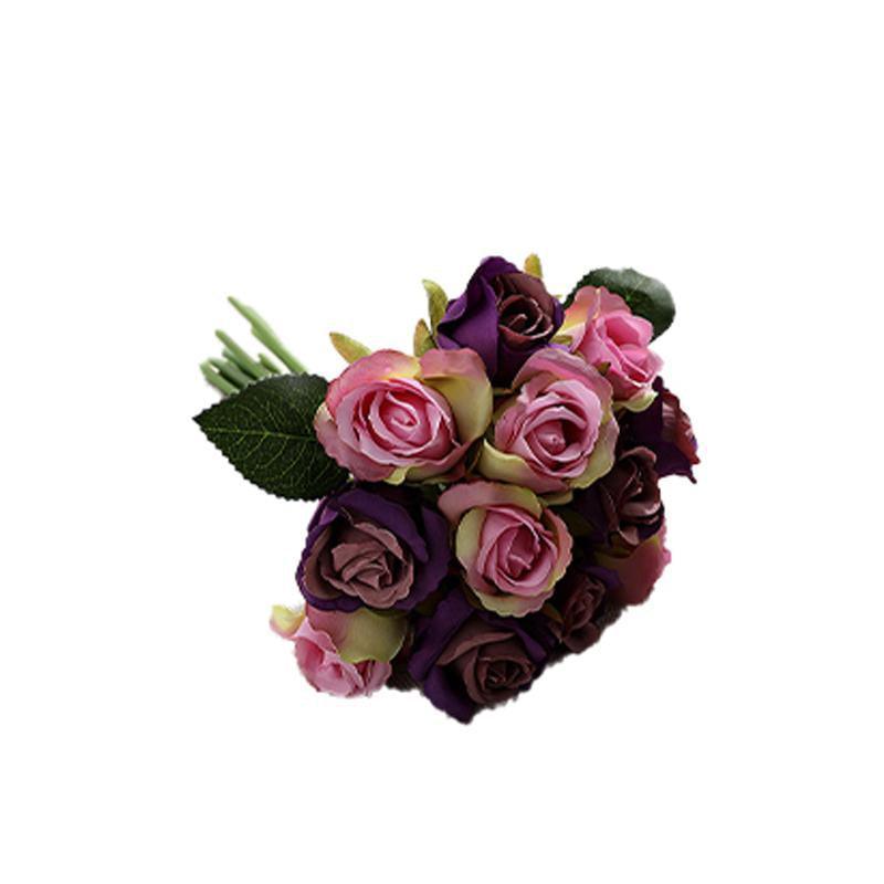 12 Heads Silk Rose Artificial Flowers Fake Bouquet - modena V528-ARTIFICIALFLOWERS-MODENA-131612