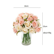 12 Heads Silk Rose Artificial Flowers Fake Bouquet - Red V528-ARTIFICIALFLOWERS-RED-223401