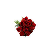 12 Heads Silk Rose Artificial Flowers Fake Bouquet - Red V528-ARTIFICIALFLOWERS-RED-223401