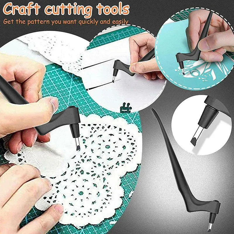 360-Degree Rotating Craft Cutting Tool with Precision Blade for Craft Art - Black V528-ARTKNIFE-BLACK-34345