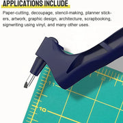360-Degree Rotating Craft Cutting Tool with Precision Blade for Craft Art - Black V528-ARTKNIFE-BLACK-34345