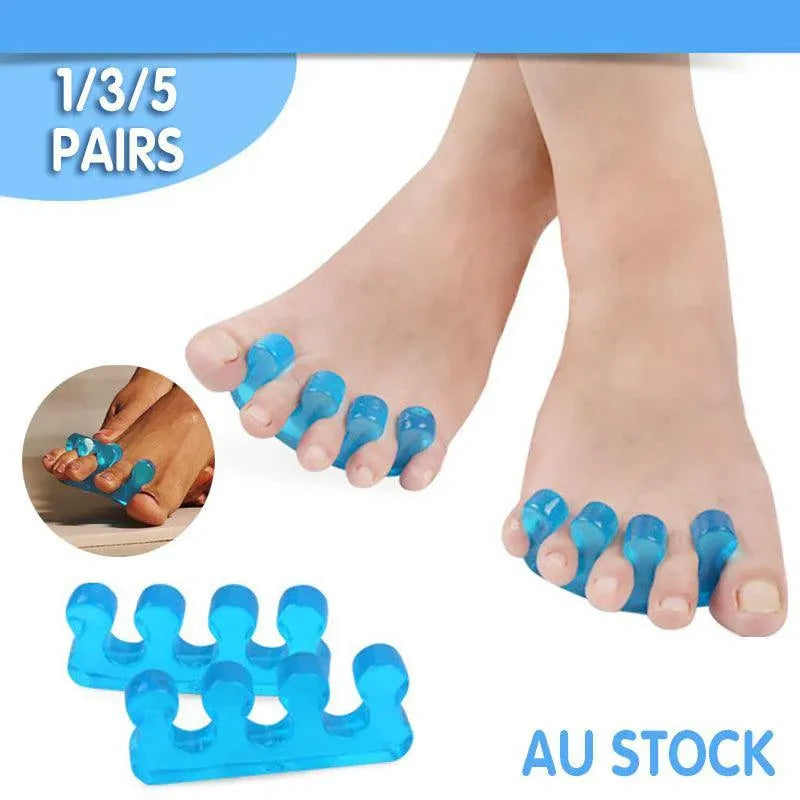 Reusable Soft Silicon Toe Finger Separator Nail Art Pedicure Polish Tool Au - 1Pair V528-ARTPEDICURE-BLUE-760685