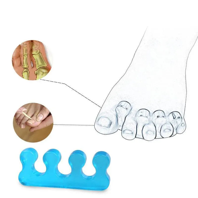 Reusable Soft Silicon Toe Finger Separator Nail Art Pedicure Polish Tool Au - 1Pair V528-ARTPEDICURE-BLUE-760685