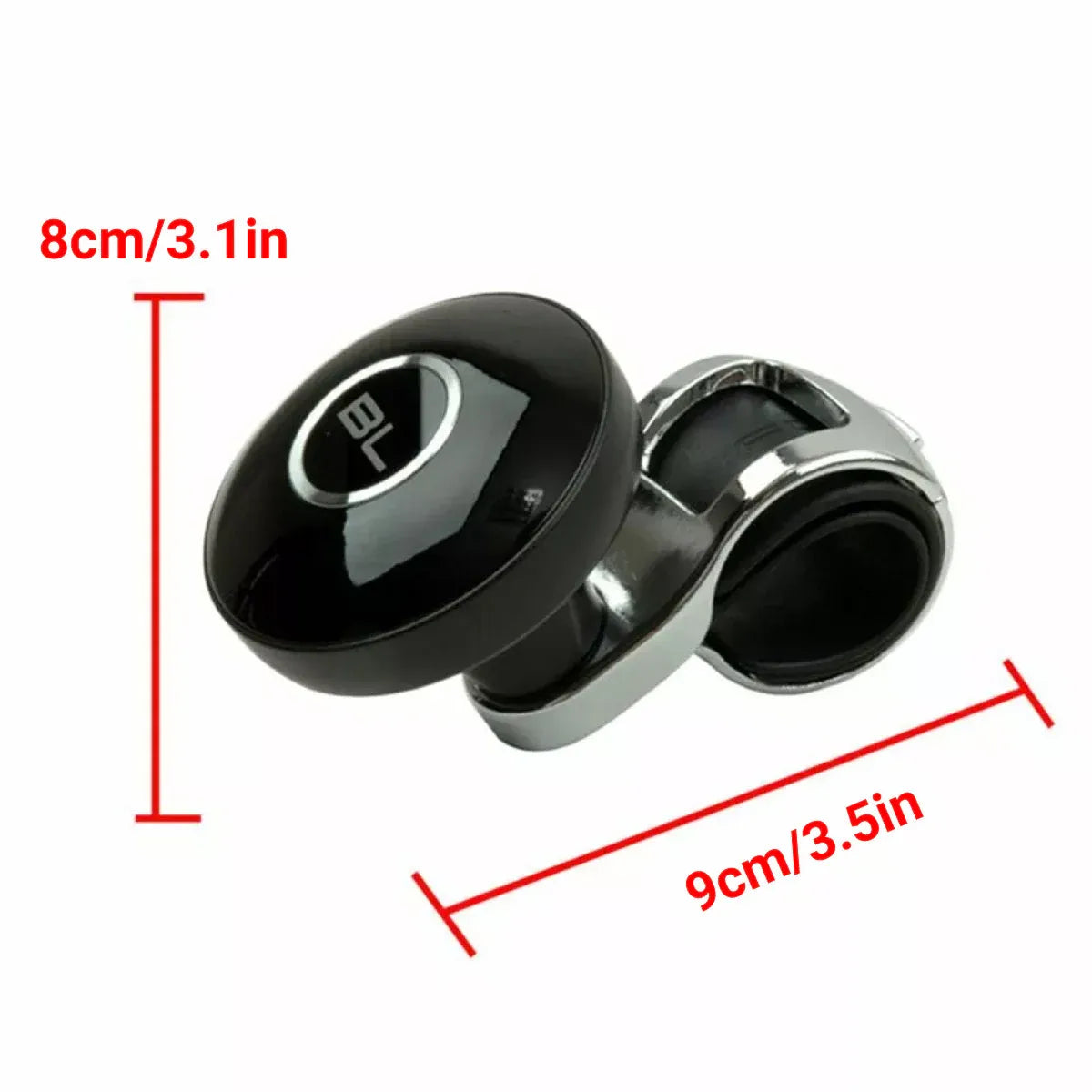 Universal Black Metal Steering Wheel Car Accessories Helper Grip Spinner Knob V528-ASSIST-BALL-358964
