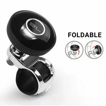 Universal Black Metal Steering Wheel Car Accessories Helper Grip Spinner Knob V528-ASSIST-BALL-358964