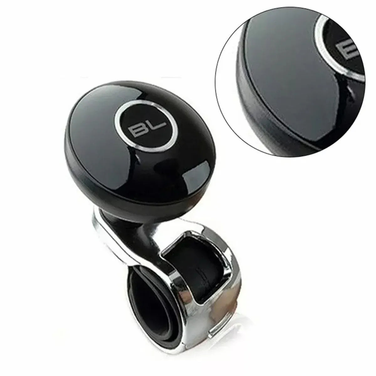 Universal Black Metal Steering Wheel Car Accessories Helper Grip Spinner Knob V528-ASSIST-BALL-358964
