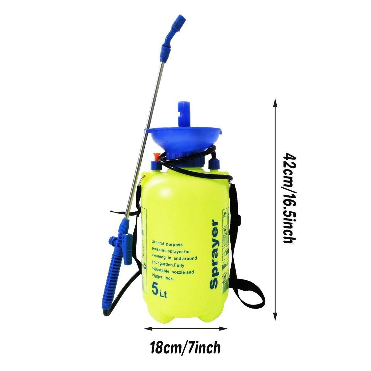 Garden Sprayer Single Shoulder Spray Bottle For Agricultural Use Garden Tool V528-ATOMIZER-YELLOW-5L-870251