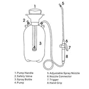 Garden Sprayer Single Shoulder Spray Bottle For Agricultural Use Garden Tool V528-ATOMIZER-YELLOW-5L-870251