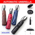 Automatic Umbrella Auto Open Close Compact Folding Anti Rain Windproof 10Ribs Au - Brown V528-AUTOMATICUMBRELLA-KHAKI-198208