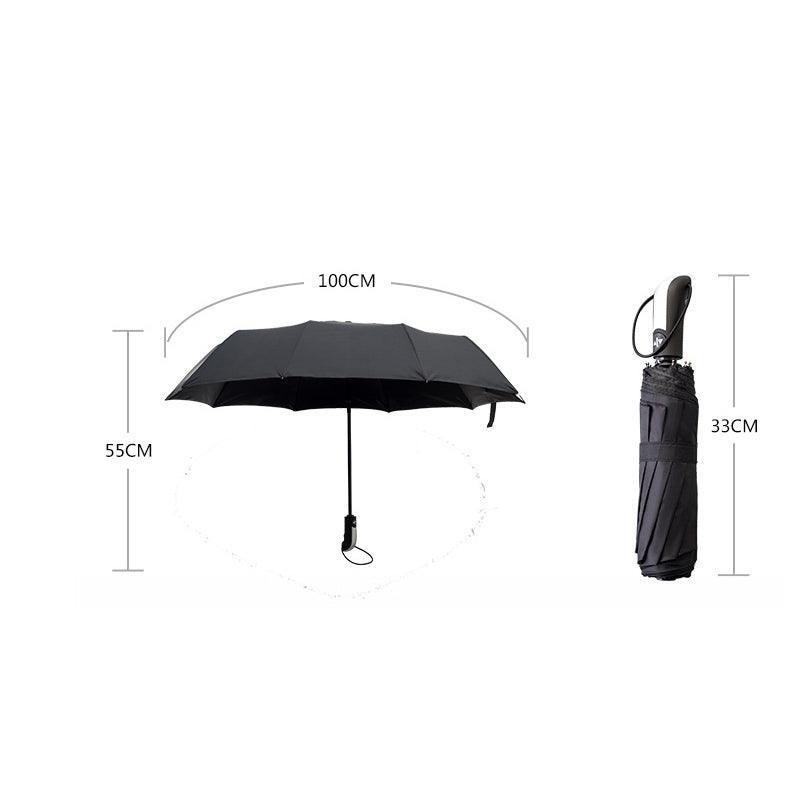 Automatic Umbrella Auto Open Close Compact Folding Anti Rain Windproof 10Ribs Au - Brown V528-AUTOMATICUMBRELLA-KHAKI-198208