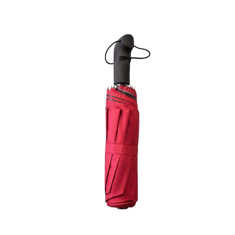 Automatic Umbrella Auto Open Close Compact Folding Anti Rain Windproof 10Ribs Au - Wine Red V528-AUTOMATICUMBRELLA-RED-299447