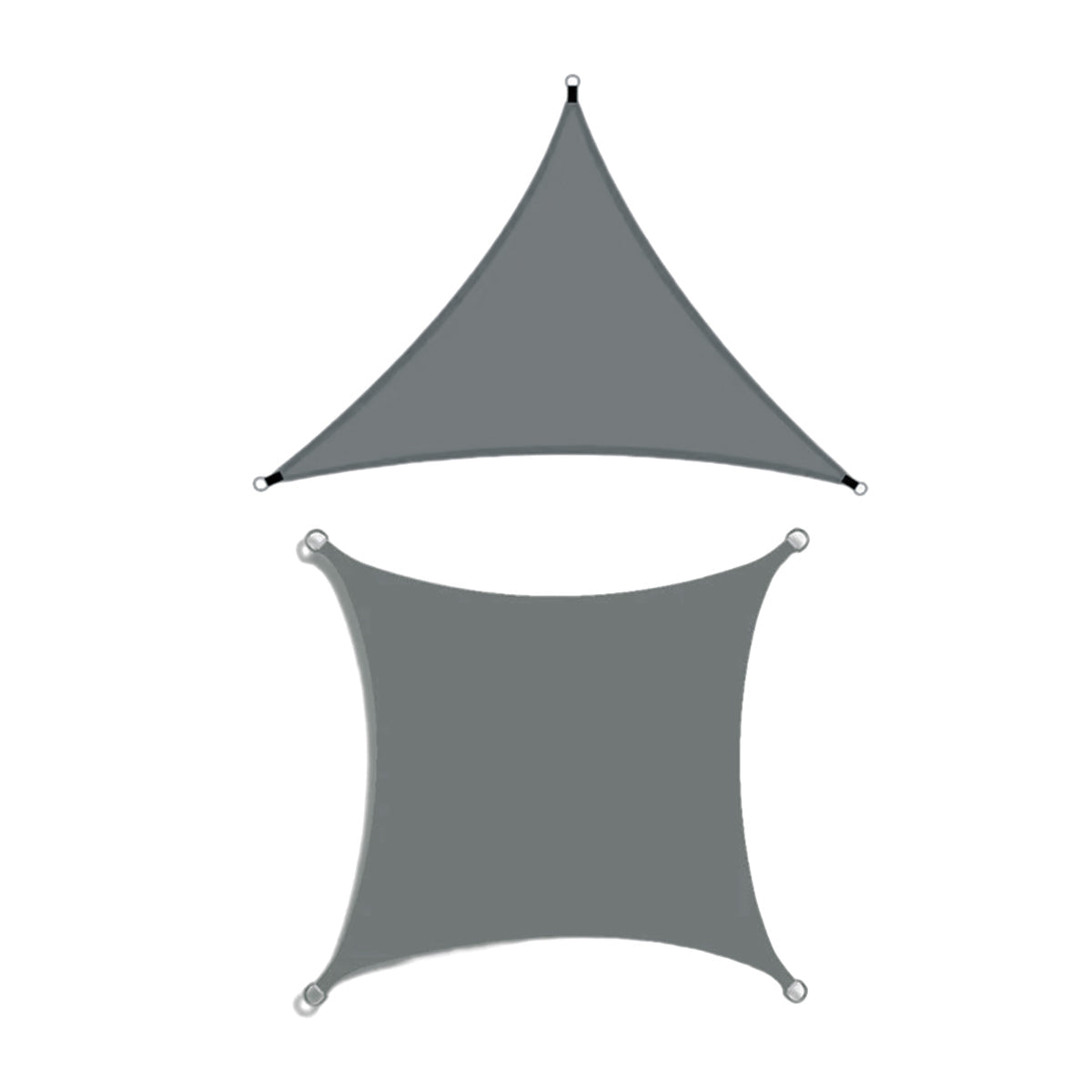 Waterproof Outdoor Shade Sail Garden Sun Canopy UV Protection Patio Awning Cloth - 3x5m Quadrilateral V528-AWNING-TENT-GREY-3-5M-682950
