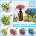 16pcs Artificial Foam Full Star Flowers Wedding Bouquet Home Decor Simulation - Blue V528-BABYSBREATH-BLUE-16PCS-696452