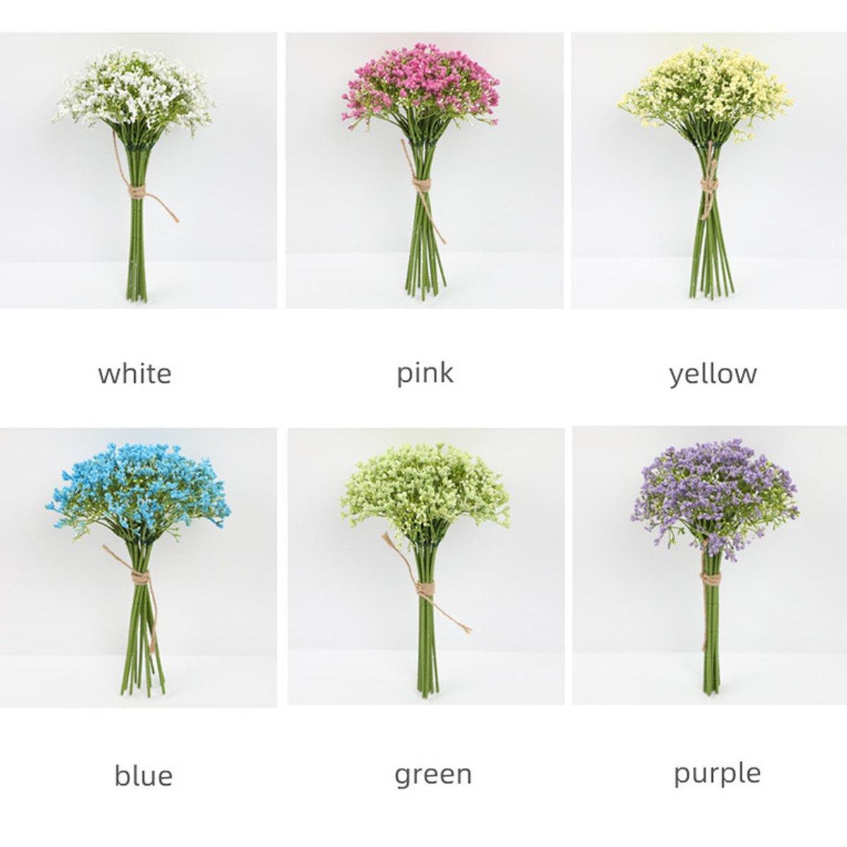 16pcs Artificial Foam Full Star Flowers Wedding Bouquet Home Decor Simulation - Pink V528-BABYSBREATH-PINK-16PCS-788884
