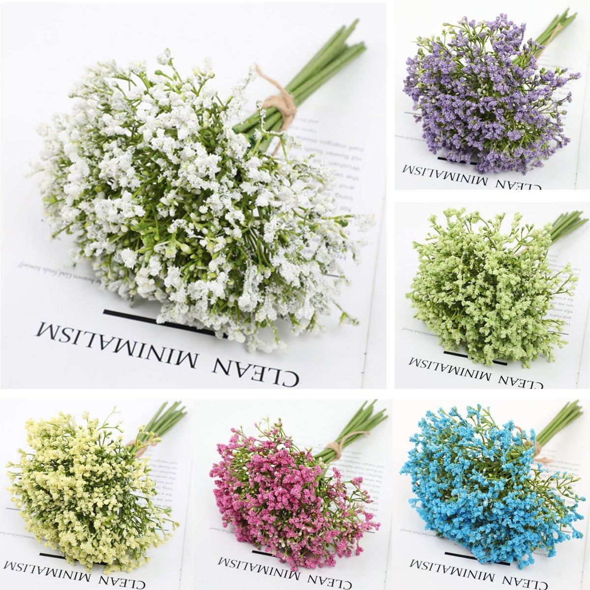16pcs Artificial Foam Full Star Flowers Wedding Bouquet Home Decor Simulation - Pink V528-BABYSBREATH-PINK-16PCS-788884