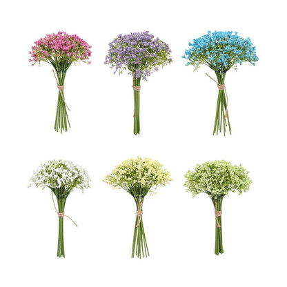 16pcs Artificial Foam Full Star Flowers Wedding Bouquet Home Decor Simulation - White V528-BABYSBREATH-WHITE-16PCS-292368