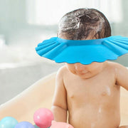 Adjustable Shampoo Shield Bath Hat with Ear Cover for Hair Washing Protection - Blue V528-BABYSHOWERCAP-BLUE-234343