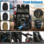 Fishing Tackle Backpack Storage Bag Shoulder Fishing Gear Bags Outdoor Backpack - Black V528-BACKPACK-BLACK-780122
