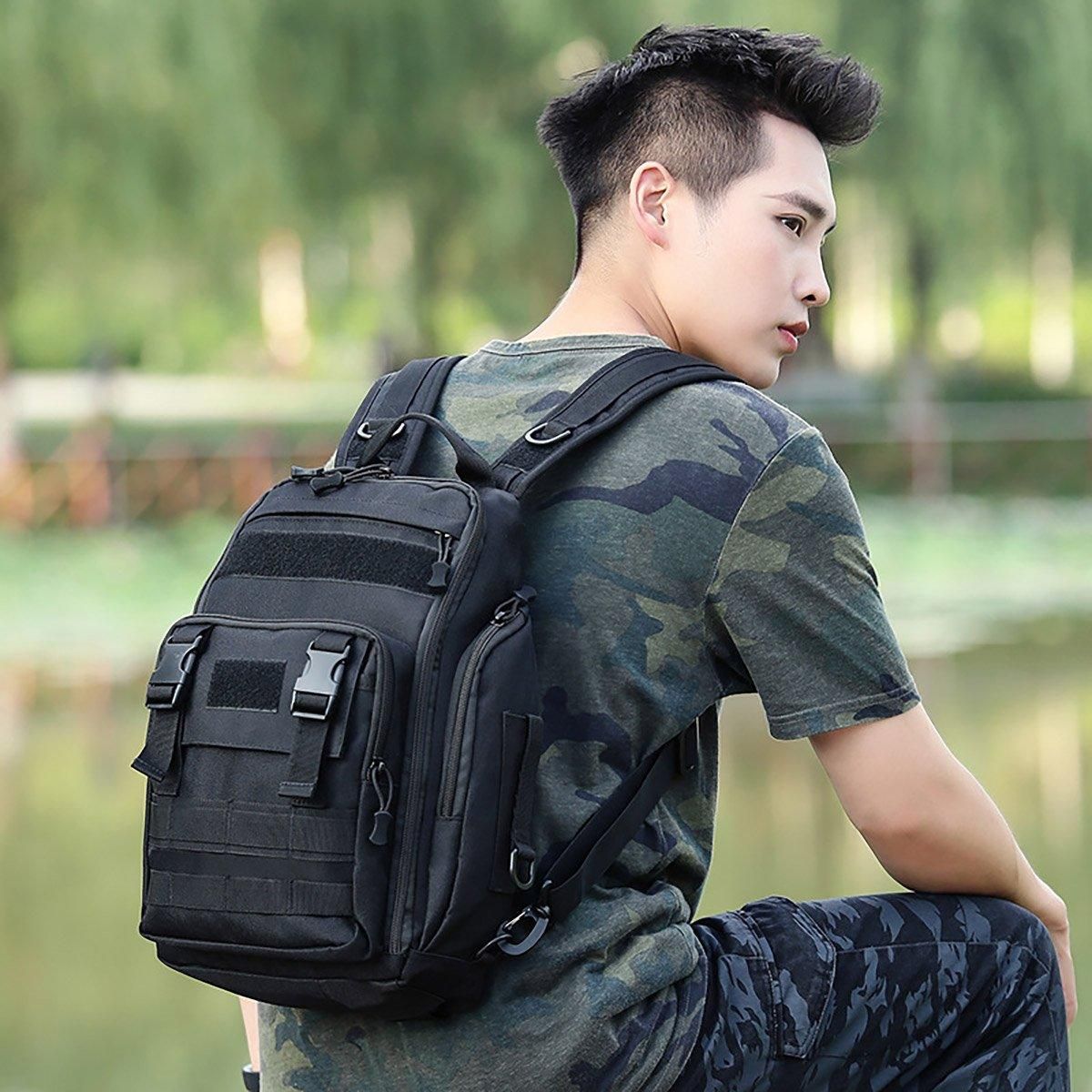 Fishing Tackle Backpack Storage Bag Shoulder Fishing Gear Bags Outdoor Backpack - Black V528-BACKPACK-BLACK-780122