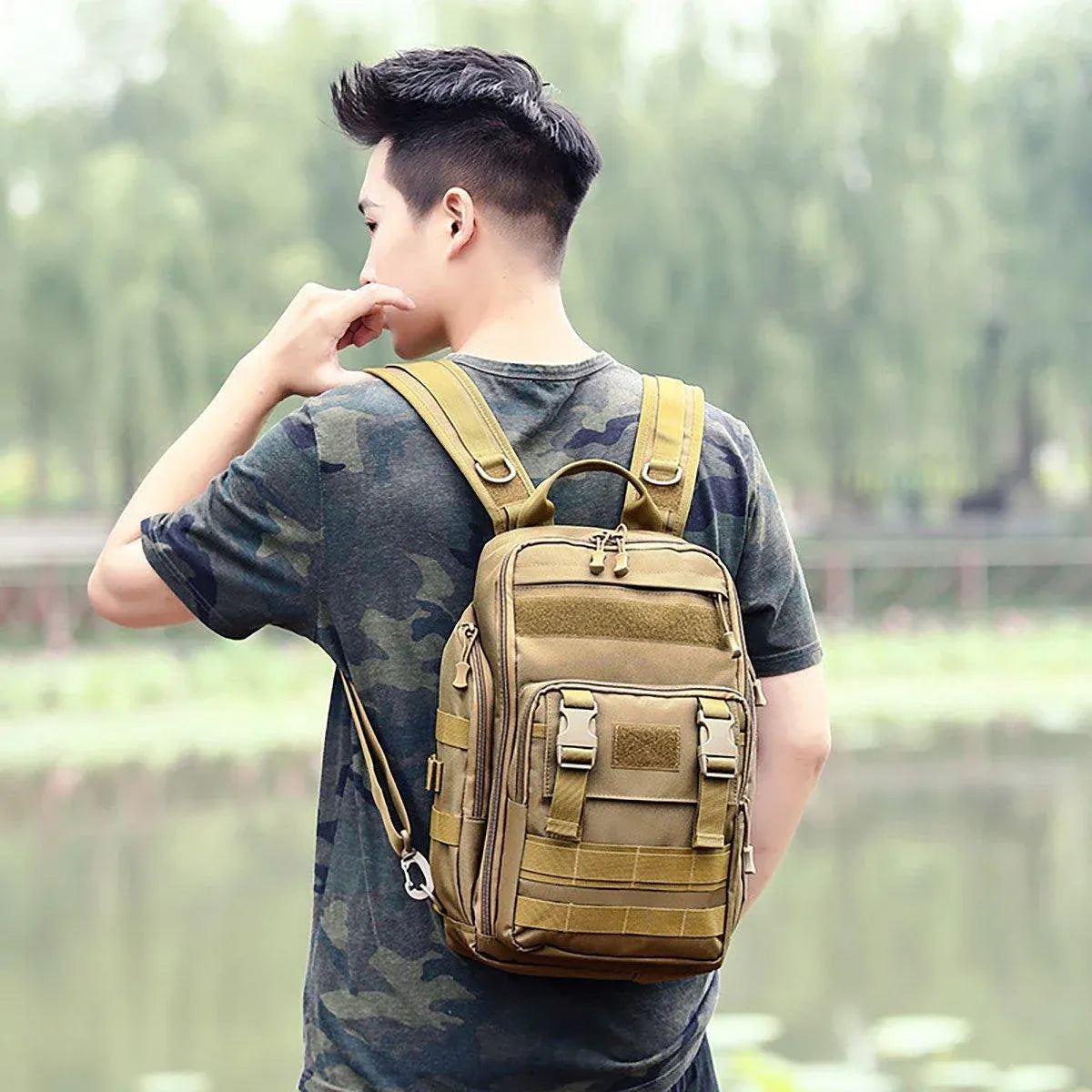 Fishing Tackle Backpack Storage Bag Shoulder Fishing Gear Bags Outdoor Backpack - Black V528-BACKPACK-BLACK-780122