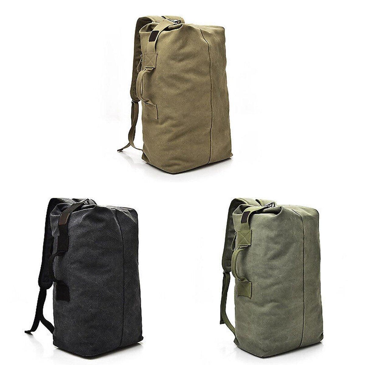 Large Capacity Travel Backpack for Men Outdoor Sports Bag Canvas Rucksack - Black-Big V528-BACKPACK-BLACK-BIG-296578