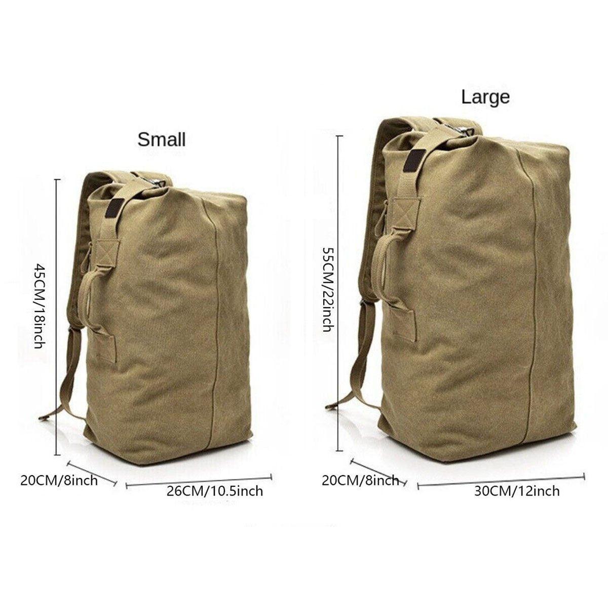 Large Capacity Travel Backpack for Men Outdoor Sports Bag Canvas Rucksack - Black-Big V528-BACKPACK-BLACK-BIG-296578