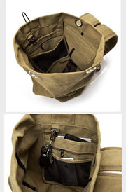 Large Capacity Travel Backpack for Men Outdoor Sports Bag Canvas Rucksack - Black-Big V528-BACKPACK-BLACK-BIG-296578