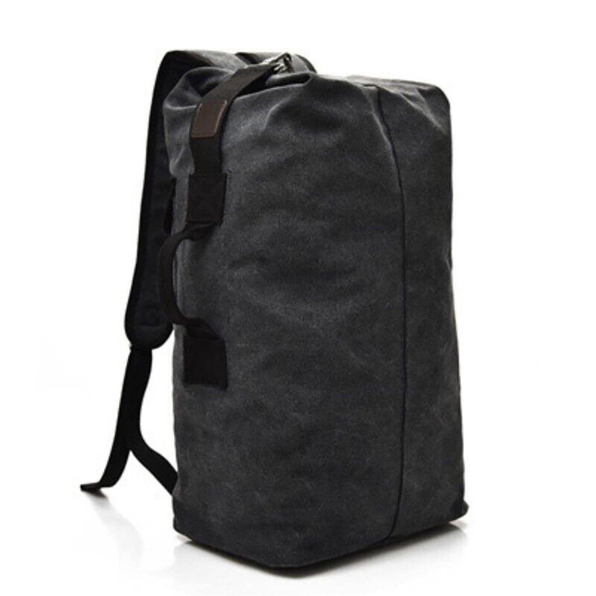 Large Capacity Travel Backpack for Men Outdoor Sports Bag Canvas Rucksack - Black-Big V528-BACKPACK-BLACK-BIG-296578